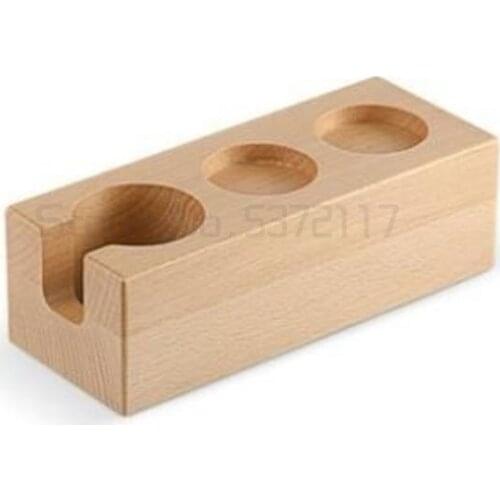 Barista Coffee Filter Tamper Holder Walnut Wood Espresso Distributor Mat Stand Cafe Maker Support Base Rack Coffee Accessories