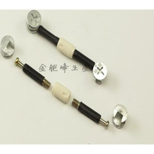 Free shipping 10pcs Double head connector / screw / eccentric wheel / connector / furniture hardware fittings