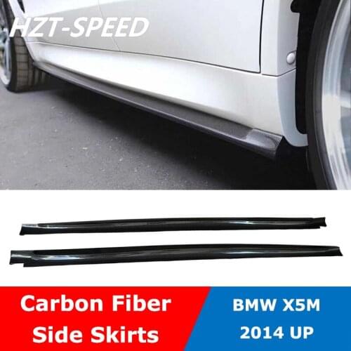 F85 3D Type Carbon Fiber Side Skirts Door Cover For BMW X5M F85 X6M F86 2014 UP