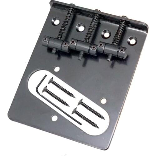 Black guitar strings Bridge Saddle Hardtail Bridge for Electric Guitar parts accessories