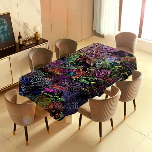 Digital Art Color Dream Drawing Tablecloth Indoor And Outdoor Decoration