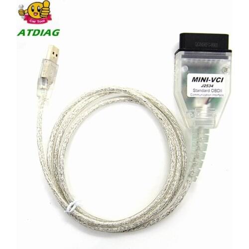 Hot Sale Single Cable Mini-VCI J2534 FOR TOYOTA TIS Techstream V12.00.127 Diagnostic Cable MINI VCI With FT232RL Chip
