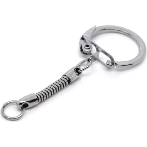 DoreenBeads Alloy Key Chains Key Rings Round Chrome plated 6cm(2 3/8") Dia, 2 PCs