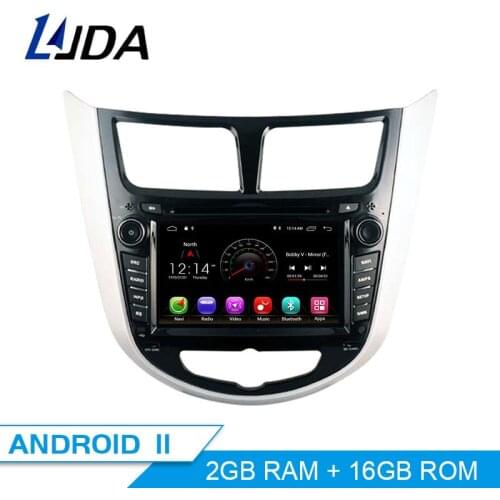 LJDA Android 10.0 Car dvd player for Hyundai Solaris accent Verna i25 Car Radio gps navigation stereo multimedia WIFI autoaudio