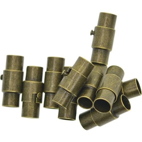 10 Set Leather Kumihimo Glue In Magnetic Clasp Slide Lock Bracelet Necklace Clasp Cord End Jewelry Making Findings