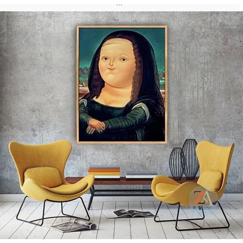 Lovely version of the Mona Lisa Da Vinci Mona Lisa engraving oil painting, living room bedroom wall decoration painting