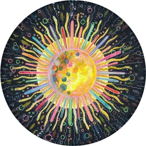 Mandala Living Room Carpet Bohemian Round Kitchen Mat Bedroom Doorway Door Mat 3D Pattern Home Floor Decoration Runner Rug