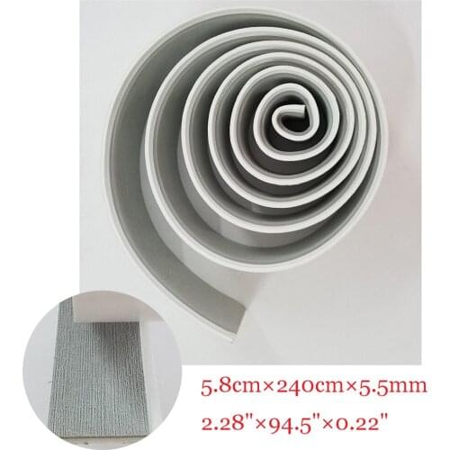 EVA Boat Teak Decking Sheet Marine Flooring Border Carpet Self Adhesive Stripe Tape Light Grey In White 5.8cmx240cmAccessories