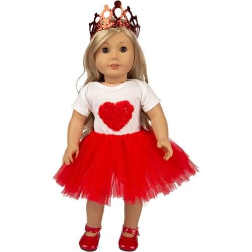 Love set Fit for American Girl Doll Clothes 18-inch Doll , Christmas Girl Gift(only sell clothes)