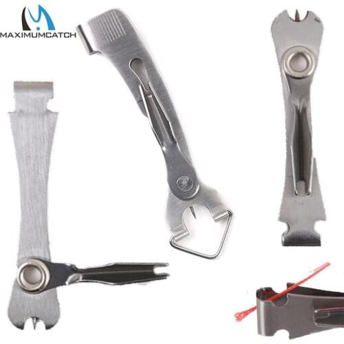 Maximumcatch 2pcs/lot Stainless Steel Fly Fishing Line Nipper Clipper with Nail Knot Tying Tool Fishing Accessory
