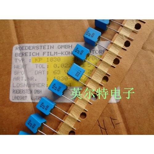 Original new 100% import KP1830 thin film capacitor 0.022UF63V 22N63V 223/63V foot distance 5mm (Inductor)