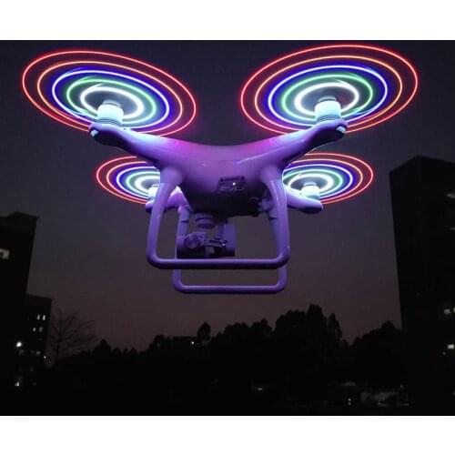 Rechargeable Colorful LED Flash Propeller Blades Quadcopter Parts with USB socket For DJI Phantom 4 Pro V2 Drone