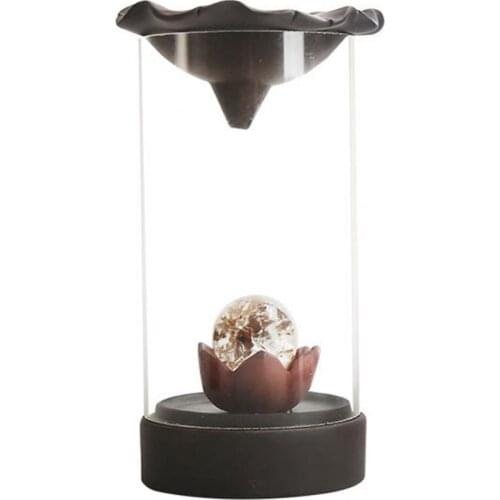 Lotus Ceramic Backflow Waterfall Incense Cone Burner Holder Censer Home Decor