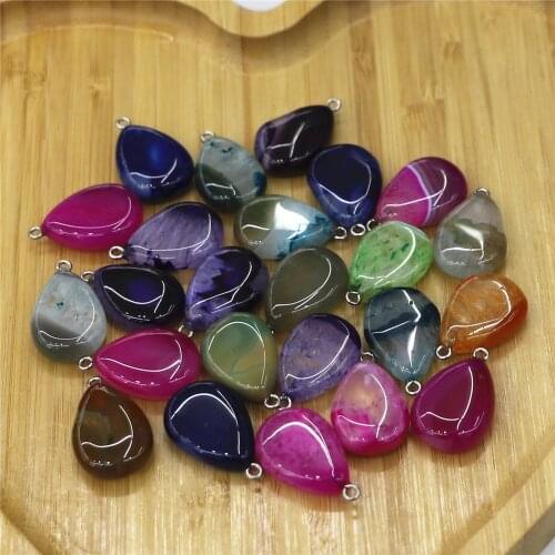 Natural Stone Pendant Heart-shaped Agates Necklace Pendant, Used In Jewelry Making, Indian Agates Pendant Designer Charms