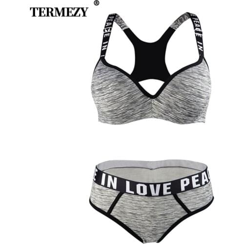 TERMEZY Womens underwear boxers Bra Set comfortable Vest Fitness intimates Seamless Sexy Women Stretch Briefs lounge Lingerie