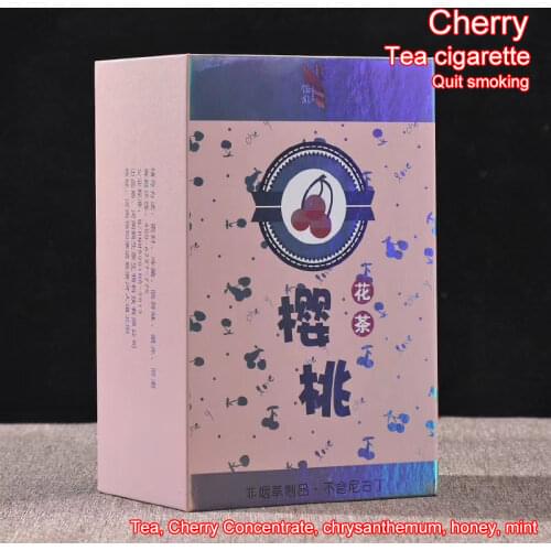 Cherry apple coffee Fruits flavor Mint Tea Cigarette cleaning lung tea smoke to quit smoking Cigarettes No Nicotine Tobacco free