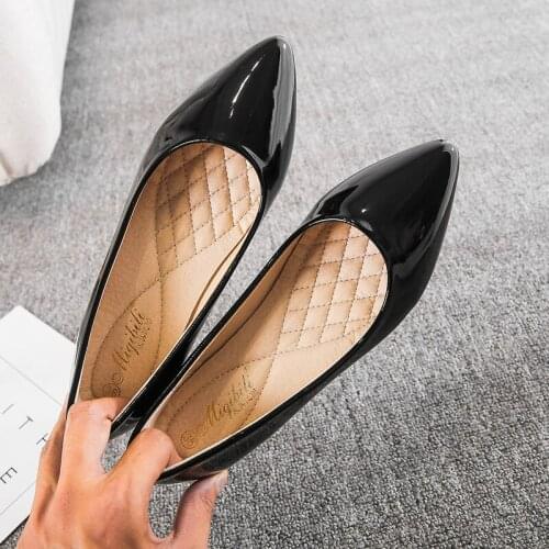 New Pointy Flat Shoes Women Shoes Black Large Size Fashion Wild Spring Ladies Shoes
