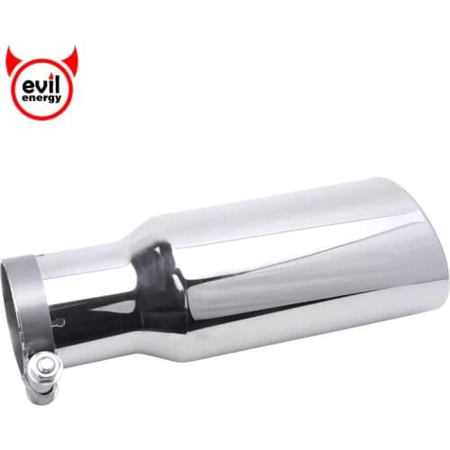 Evil energy 3" Inlet 4" Outlet Rolled End Angle Cut Truck Exhaust Tailpipe Tip Stainless Steel Rear Exhaust Muffler Tip