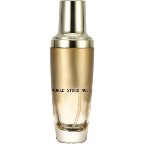 100ml gold glass lotion bottle with gold/silver pump/sprayer for serum/emulsion/lotion/foundation whitening Cosmetic Packaging