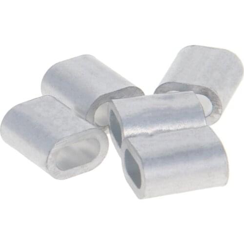 20/80/50/100Pcs Elliptical Aluminum Sleeve Aluminum Alloy M2.5/M3/M4/M5/M6mm Total Length 2.7/3.3/4.4/5.4/6.6mm