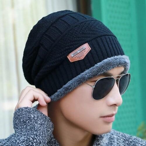 2019 Mens Winter Hat Wool Knitted Hats For Women Warm Beanies Skullies Hat Thick Beanie for Female Male Skullies Skiing Cap