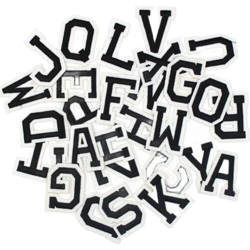 26pcs/lot alphabet letters patches Embroidered Iron On Patch For Clothing Badges Paste For Bag Pants Sewing Crafts Stickers