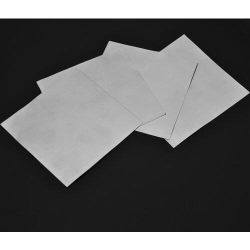 5pcs 99.9% Pure Zinc Sheet Plate 140x140x0.2mm High Purity For Science Lab Tools Set