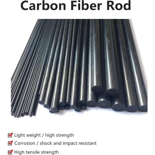 2pcs Carbon Fiber Rods length 500mm For RC Airplane Matte Pole 1mm 1.5mm 2mm 2.5mm 3mm 4mm 5mm 6mm7mm 8mm 10mm 11mm12mm Diameter
