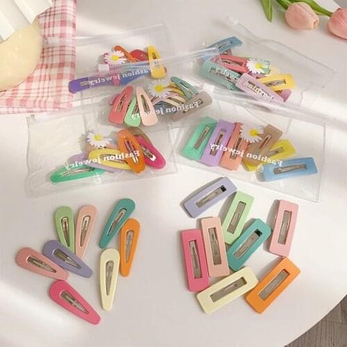 8/10pcs/set Matte BB Clip Cute Hairpins Lovely Hair Clips Girls Barrettes Headwear Kids Hair Accessories Candy Color Snap Clips