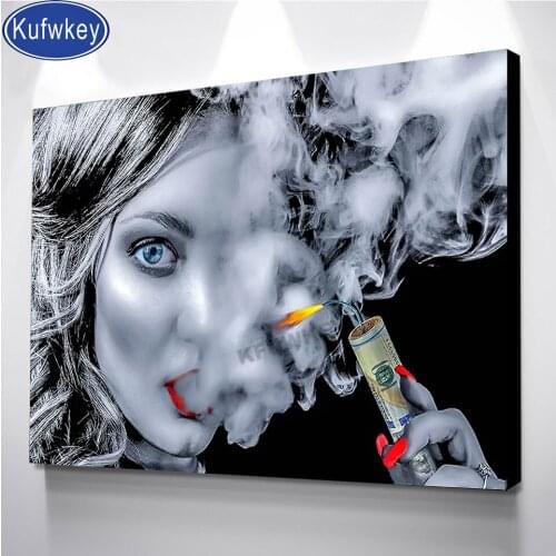 Cigar Beauty diamond embroidery icons fantasy diy Diamond painting full square round drill cross Stitch 3d pictures of rhineston