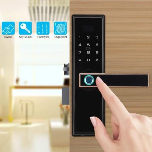 Security Lock Fingerprint Lock Smart Security Lock Waterproof Electronic Smart Lock Fingerprint/IC Card/Password/Mechanical Key