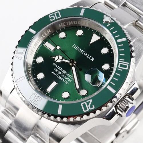 HEIMDALLR Mens Automatic Watch 300m Waterproof NH35 Deployment Buckle Mechanical Watches Mens Diver Watch