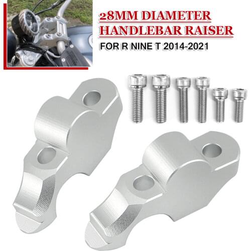 For BMW RNINET R9T R Nine T Pure Racer Scrambler 2014-2020 Motorcycle 28mm HandleBar Raised Clamp Adapter Handle bar Mount Riser