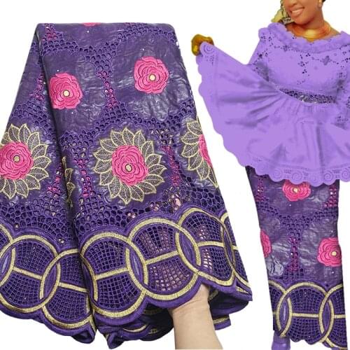Fabricbob Bazin Riche Lace Fabric 2021 High Quality Nigerian Party Stone Borer Embroidery African Lace Fabric 2.5Yards