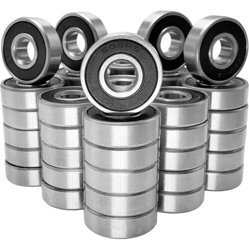 Hot 60Pcs/Set 608 2RS Ball Bearing ABEC-5 8X22X7 mm Deep Groove Carbon Steel Sealed Ball Bearings