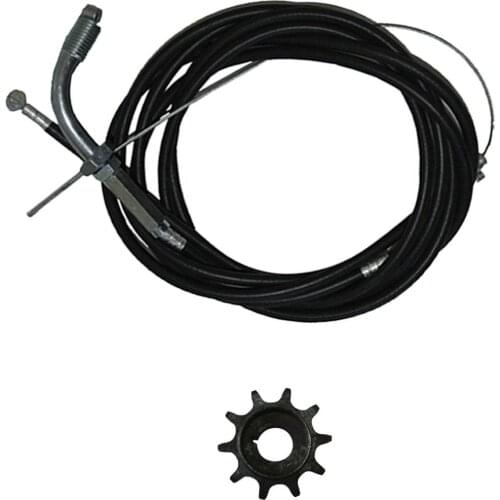Throttle Cable Clutch Cable&Drive Sprocket Fits 66/80cc Motorized Bike Engine