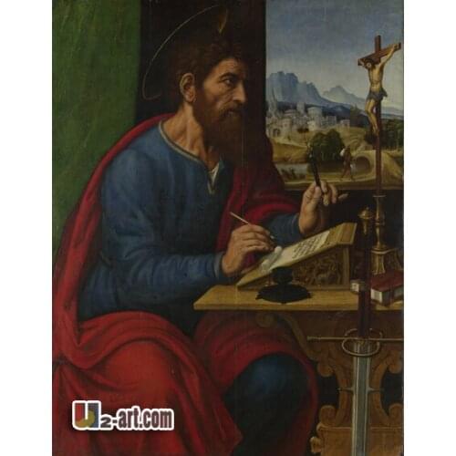 Canvas Prints (Saint Paul Writing) by Francesco Sacchi wholesale modern wall painting canvas print picture for room Religion-383