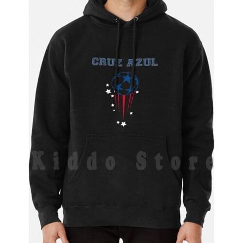 Cruz Azul Mexican Team With Soccer Ball And Stars Hoodie Long Sleeve Gol Cruz Azul Team Deportivo Soccer Stars
