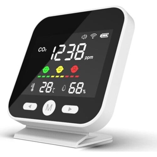 Mini Air Quality Monitor, Temperature Humidity Monitor, CO2 Meter Digital Carbon Dioxide TVOC HCHO Detector