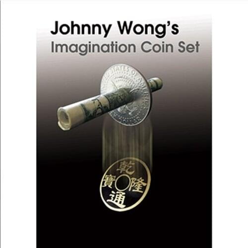 Imagination Coin Set (DVD + Gimmick ) Magic Tricks Penetrate Magia Magician Close Up Illusions Mentalism Few Coin Routines