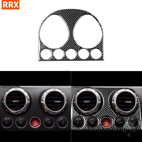 For Audi TT 8N 2001 2002 2003 2004 2005 2006 Carbon Fiber Sticker Car Accessories Central Air Outlet Panel Button Interiors
