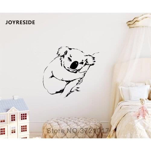 JOYRESIDE Animal Wall Koala Decal Vinyl Sticker Decor Decoration Kids Room Bedroom Living Room Interior Design Art Murals A331