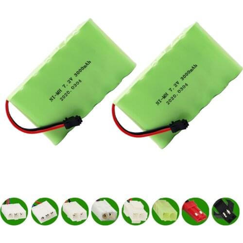 NI-Mh Battery 7.2V 3000mAH AA Multiple plugs battery pilas 7.2V high capacity NI-MH battery for rc car toy tools toys accessory