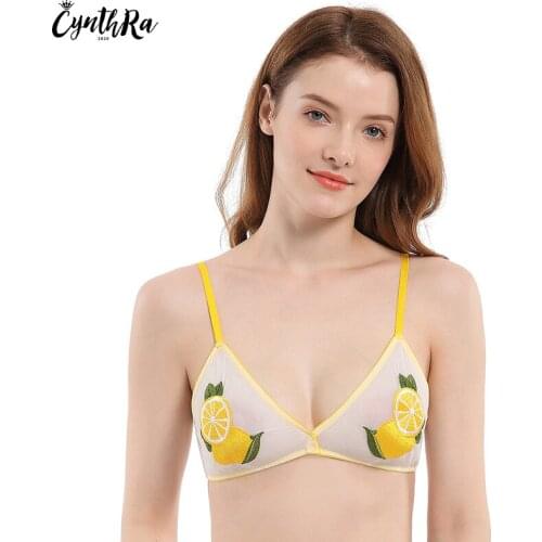 New Sexy Ladys Underwear Popular Pattern Seamless Bra Sexy Triangle Cup Breathable Underwear Ultra-Thin Bralette For Women