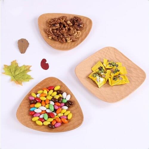 Originality Natural Wooden Handmade Hand-carved Tortoise Shell Storage Trays Dish Plate Candy Snack Nut Tableware Restaurant
