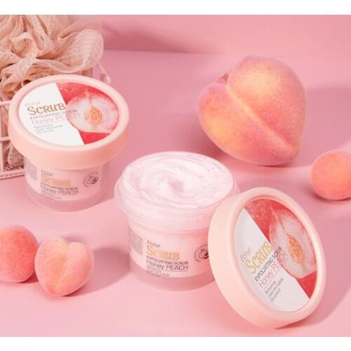 Peach Scrub Body Scrub Cream Body Deep Cleaning Acne Treatment Smooth Exfoliating Whitening Moisturizing Anti Cellulite Pores
