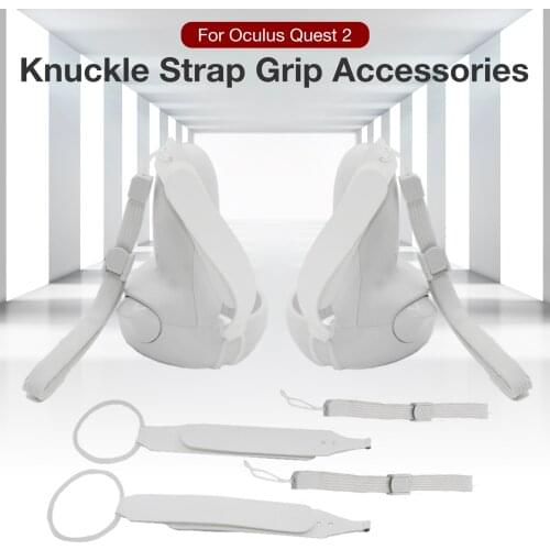 VR Accessories Knuckle Strap For Oculus Quest 2 VR Touch Controller Handle Grip white fixed strap tie rope set 1 Pair For Quest2