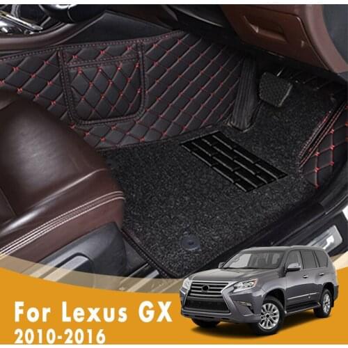 RHD Luxury Double Layer Wire Loop Car Floor Mats For Lexus GX 2016 2015 2014 2013 2012 2011 2010 Carpet Car Accessories Interior
