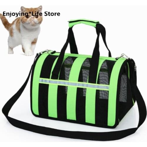 Reflective Cat Carrier Foldable Pet Carrying for Dogs Cats Puppy Dog Kedi Shoulder Bags Backpack transportin gato Pet Products