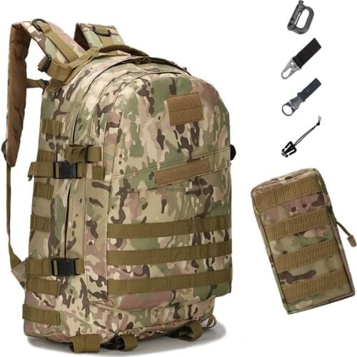 45L Tactical Backpack Military Army Bag Outdoor Camo Rucksack Camping Backpack Hiking Sports Molle Climbing Fishing Hunting Pack